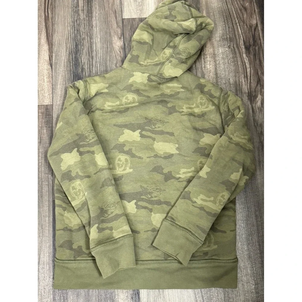 GAP Star Wars Sweatshirt Boys Hoodie XLarge 12 Full Zip Green Camo‎ Camoflague